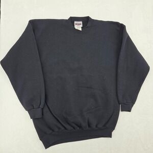 VTG Brittania Sweatshirt Mens XL Black Blank Levis Strauss & Co. Crewneck 90s